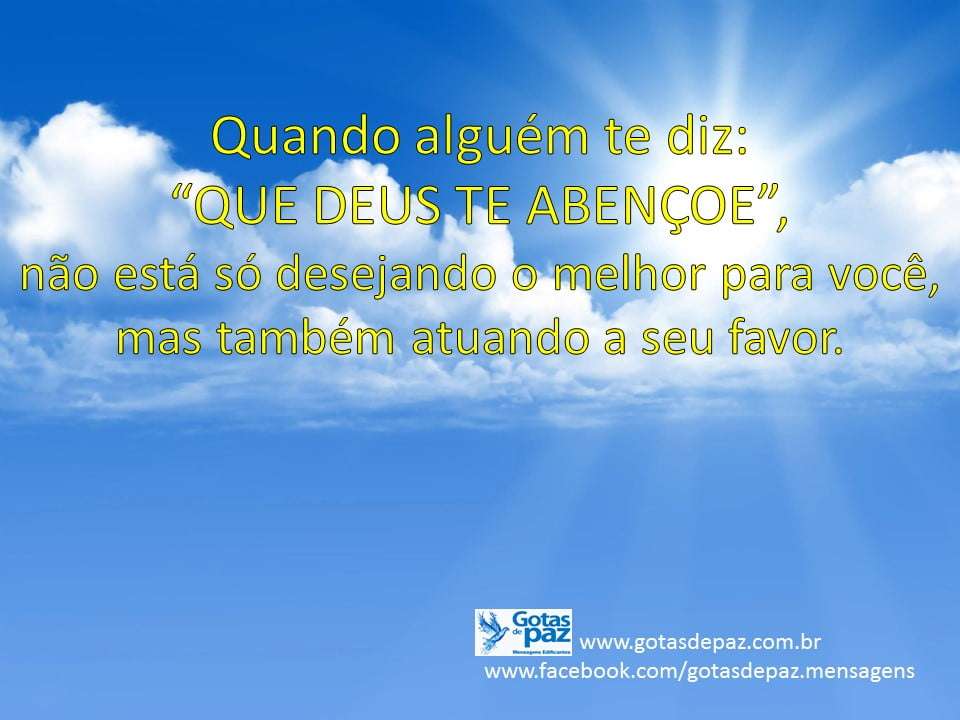 Que Deus te abençoe - Gotas de PazGotas de Paz
